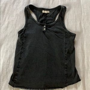 Black/grey racer back tank top